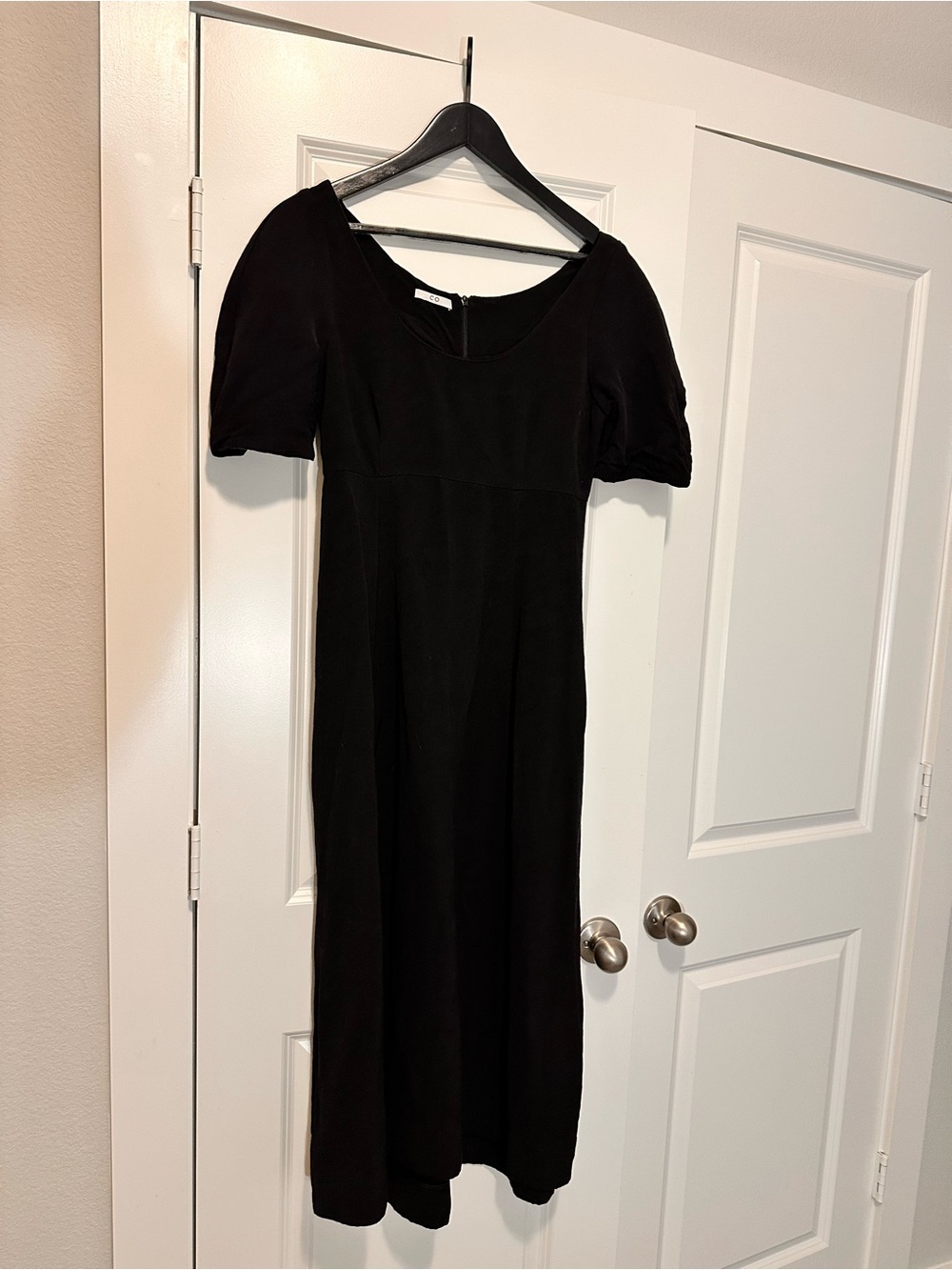 COS Black Short-Sleeve Midi Dress
